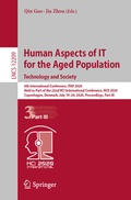Cover: Human Aspects of IT for the Aged Population. Technology and Society - Springer