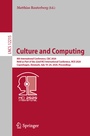 Cover: Culture and Computing - Springer