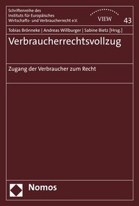 Abbildung von: Verbraucherrechtsvollzug - Nomos