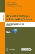 Cover: Research Challenges in Information Science - Springer