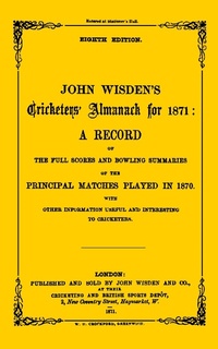 Abbildung von: Wisden Cricketers' Almanack 1871 - Wisden
