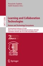 Cover: Learning and Collaboration Technologies. Human and Technology Ecosystems - Springer