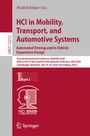 Cover: HCI in Mobility, Transport, and Automotive Systems. Automated Driving and In-Vehicle Experience Design - Springer