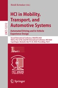 Cover: HCI in Mobility, Transport, and Automotive Systems. Automated Driving and In-Vehicle Experience Design - Springer