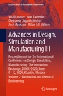 Cover: Advances in Design, Simulation and Manufacturing III - Springer
