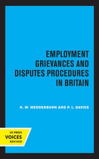 Abbildung von: Employment Grievances and Disputes Procedures in Britain - University of California Press