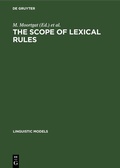 Cover: The scope of lexical rules - De Gruyter Mouton