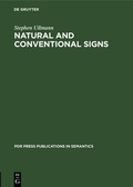 Cover: Natural and Conventional Signs - De Gruyter