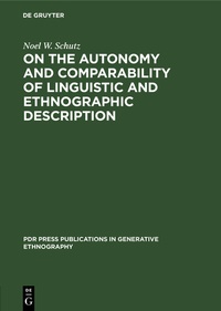 Enlarge image Cover: On the Autonomy and Comparability of Linguistic and Ethnographic Description - De Gruyter