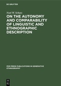 Cover: On the Autonomy and Comparability of Linguistic and Ethnographic Description - De Gruyter