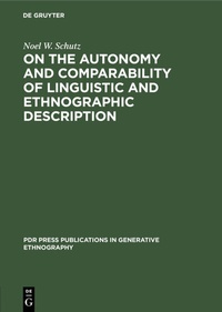 Enlarge image Cover: On the Autonomy and Comparability of Linguistic and Ethnographic Description - De Gruyter