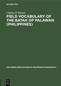 Cover: Field Vocabulary of the Batak of Palawan (Philippines) - De Gruyter