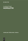 Cover: Homiletik - De Gruyter