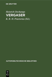 Abbildung von: Vergaser - De Gruyter