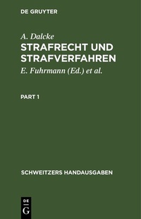 Abbildung von: Strafrecht und Strafverfahren - De Gruyter