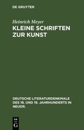 Cover: Kleine Schriften zur Kunst - De Gruyter