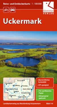 Abbildung von: Reise- und Entdeckerkarte Uckermark - Klemmer-Verlag