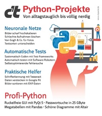 Enlarge image Cover: c't Python-Projekte - Heise Medien