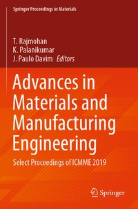 Enlarge image Cover: Advances in Materials and Manufacturing Engineering - Springer