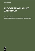 Cover: Bibliographie der Jahre 1947 und 1948 - De Gruyter