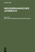Cover: Bibliographie der Jahre 1944 bis 1946 - De Gruyter