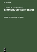 Cover: &sect;&sect; 20-28 GBO - De Gruyter