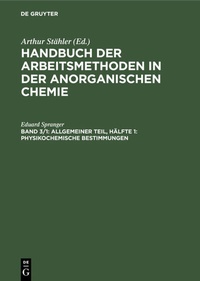Abbildung von: Allgemeiner Teil, Hälfte 1: Physikochemische Bestimmungen - De Gruyter