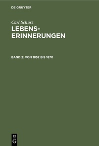 Enlarge image Cover: Von 1852 bis 1870 - De Gruyter