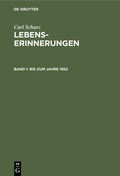 Cover: Bis zum Jahre 1852 - De Gruyter