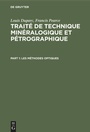 Cover: Les méthodes optiques - De Gruyter