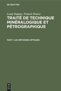Enlarge image Cover: Les méthodes optiques - De Gruyter