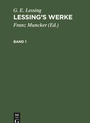Cover: Lessing's Werke. Band 1 - De Gruyter