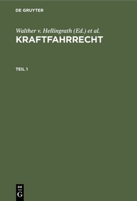 Abbildung von: Kraftfahrrecht. Teil 1 - De Gruyter