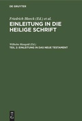 Cover: Einleitung in das Neue Testament - De Gruyter