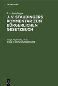Cover: Einf&uuml;hrungsgesetz - De Gruyter
