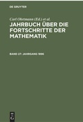Cover: Jahrgang 1896 - De Gruyter