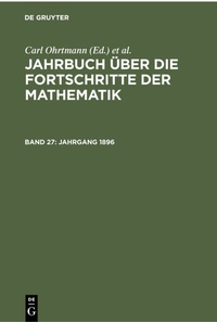 Abbildung von: Jahrgang 1896 - De Gruyter