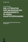 Cover: Die romantische Schule in Frankreich - De Gruyter