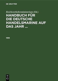 Abbildung von: 1898 - De Gruyter