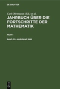 Cover: Jahrgang 1888 - De Gruyter