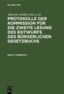 Cover: Protokolle der Kommission f&uuml;r die zweite Lesung des Entwurfs des B&uuml;rgerlichen Gesetzbuchs / Erbrecht - De Gruyter