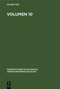 Enlarge image Cover: Volumen 10 - De Gruyter