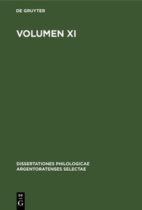 Enlarge image Cover: Volumen XI - De Gruyter