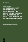 Cover: Grundbuchordnung - De Gruyter