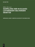 Cover: Gesetze aus der Zeit von 1896 bis 1900 - De Gruyter