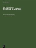 Cover: Lyrische Gedichte - De Gruyter