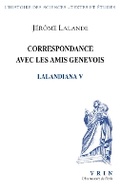 Cover: Correspondance Avec Les Amis Genevois - Librarie Philosophique J. Vrin