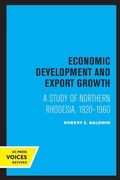 Cover: Economic Development and Export Growth - University of California Press