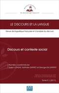 Cover: Discours et contexte social - EME Editions