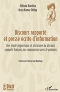 Cover: Discours rapporte et presse ecrite d'information - Editions L'Harmattan